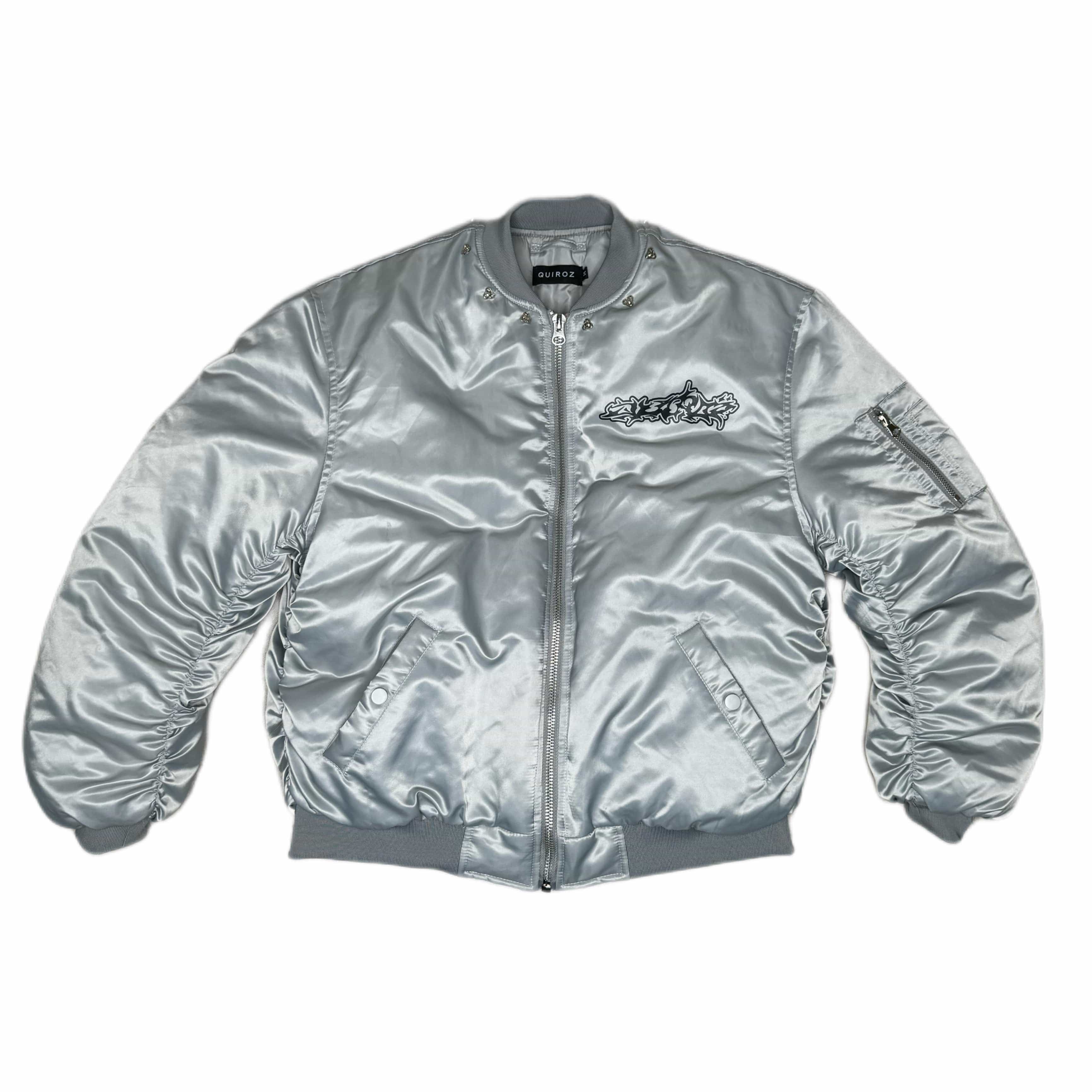2044® Bomber Jacket in Silver – ©QUIROZ