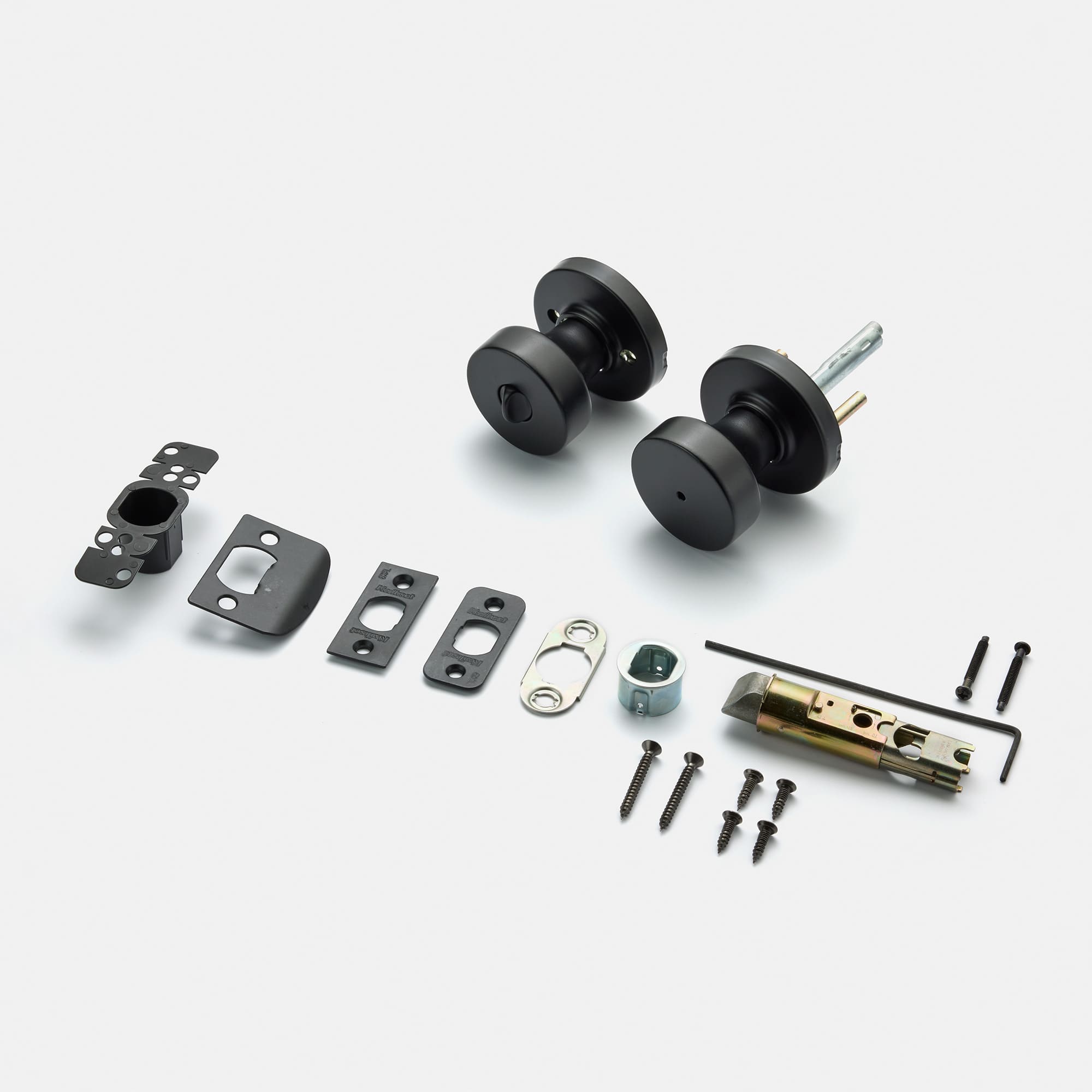 錠付きドアパーツ サークルノブ マットブラック 間仕切錠 | PS-HD021