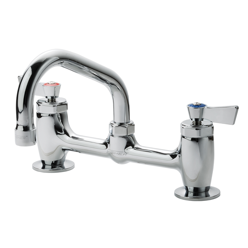 ワーカーズ水栓 台付けツインレバー混合栓 L250 | KB-TP009-08-G141