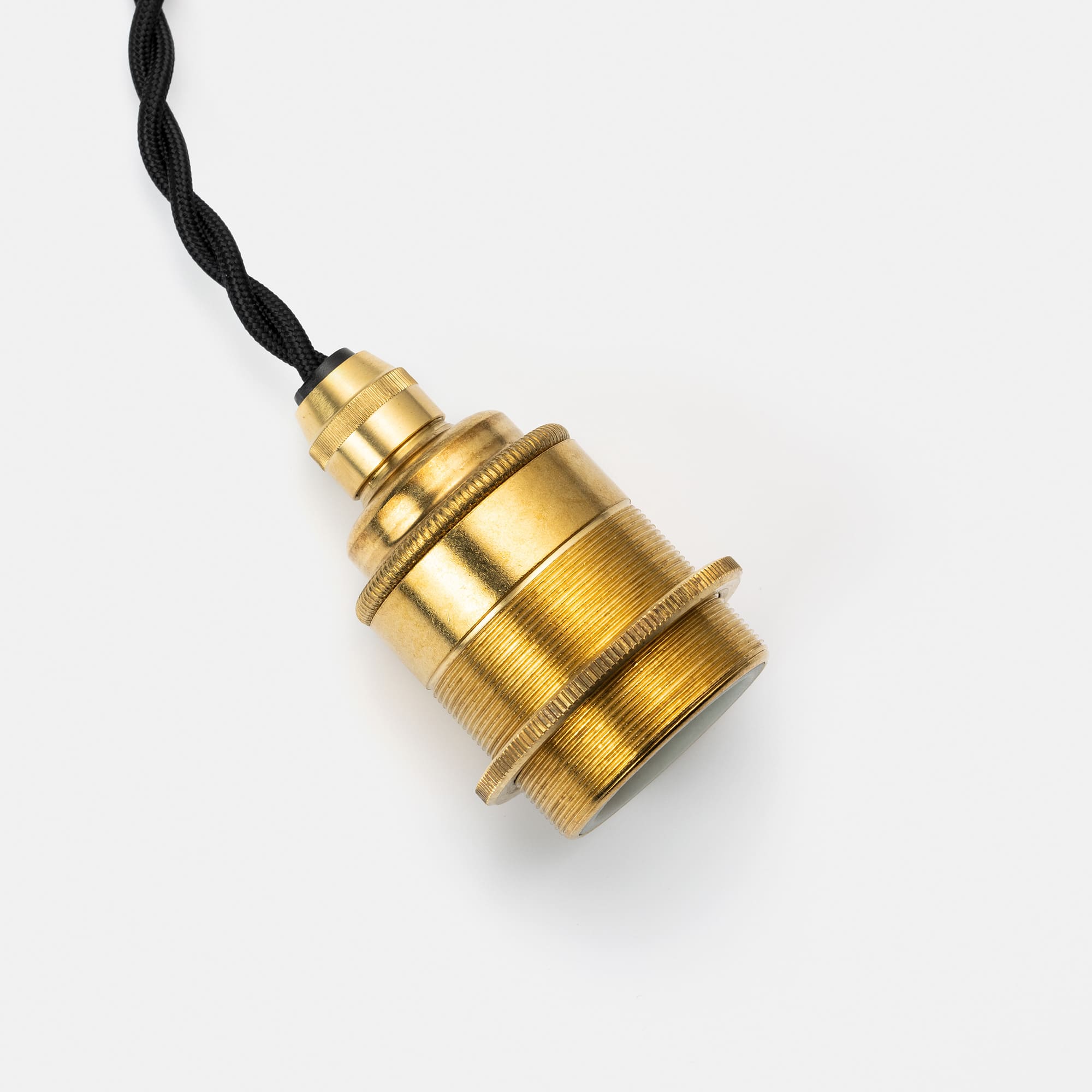 真鍮ソケットコード E26 ねじりコード（ブラック）旧仕様 | LT-PD011