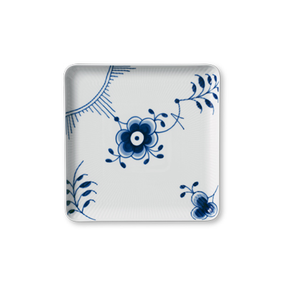 ブルーフルーテッド メガ スクエア ディッシュ 20cm|ロイヤル