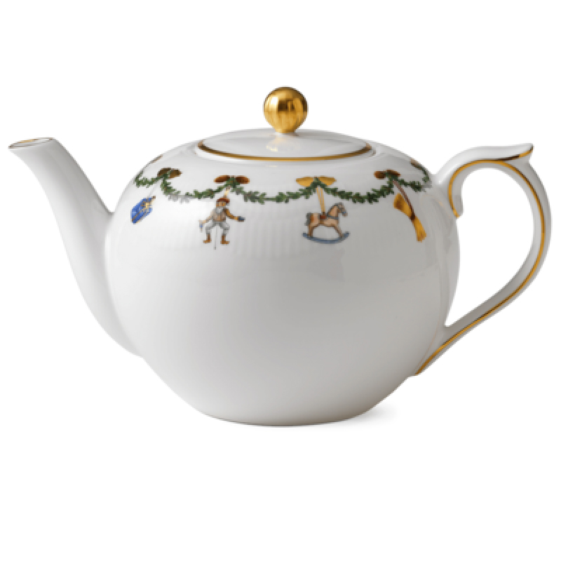 スターフルーテッド クリスマス ティーポット 1200ml|ロイヤル