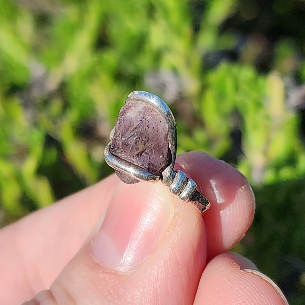 Raw Super Seven Crystal Ring – Sterling Silver Melody Stone