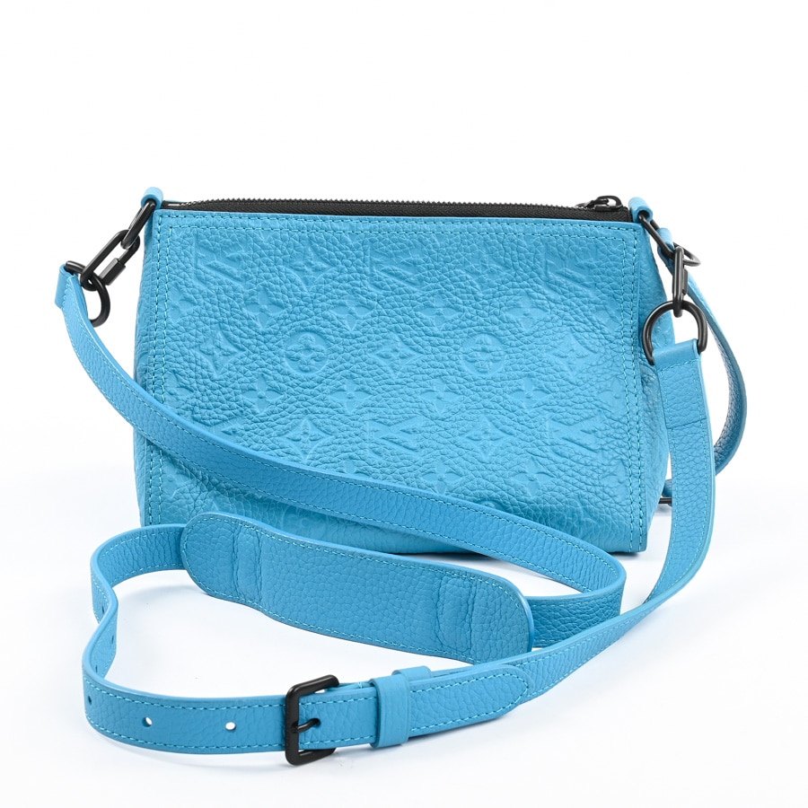 トリアングルメッセンジャー(約W21xH15xD14cm(実寸) ターコイズ