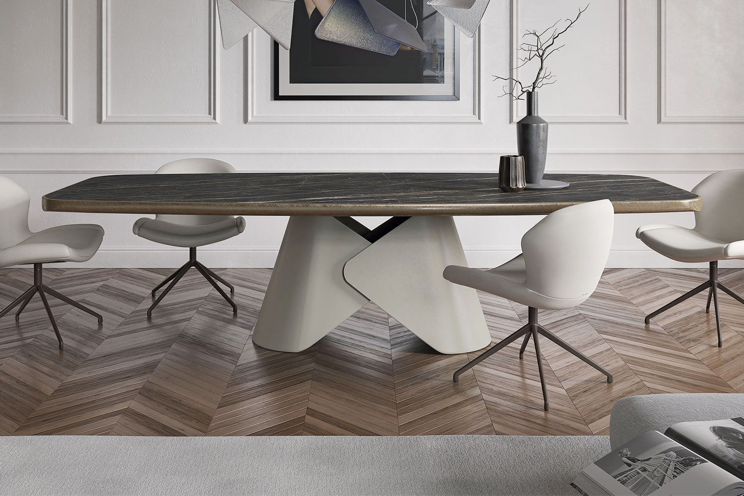 Scott Keramik Premium Dining Table by Cattelan Italia • room