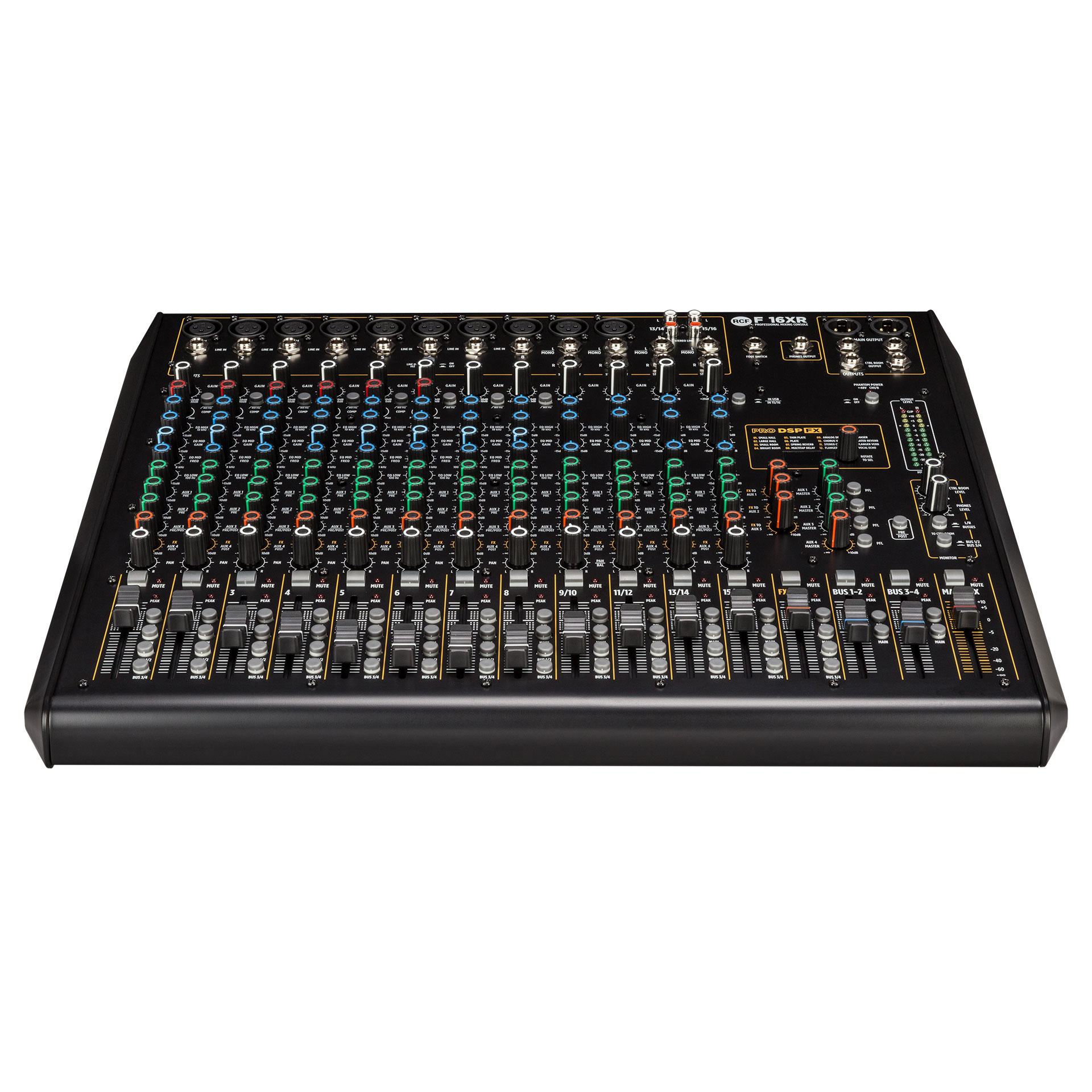 F 16XR 16-CHANNEL MIXING CONSOLE WITH MULTI-FX & RECORDING