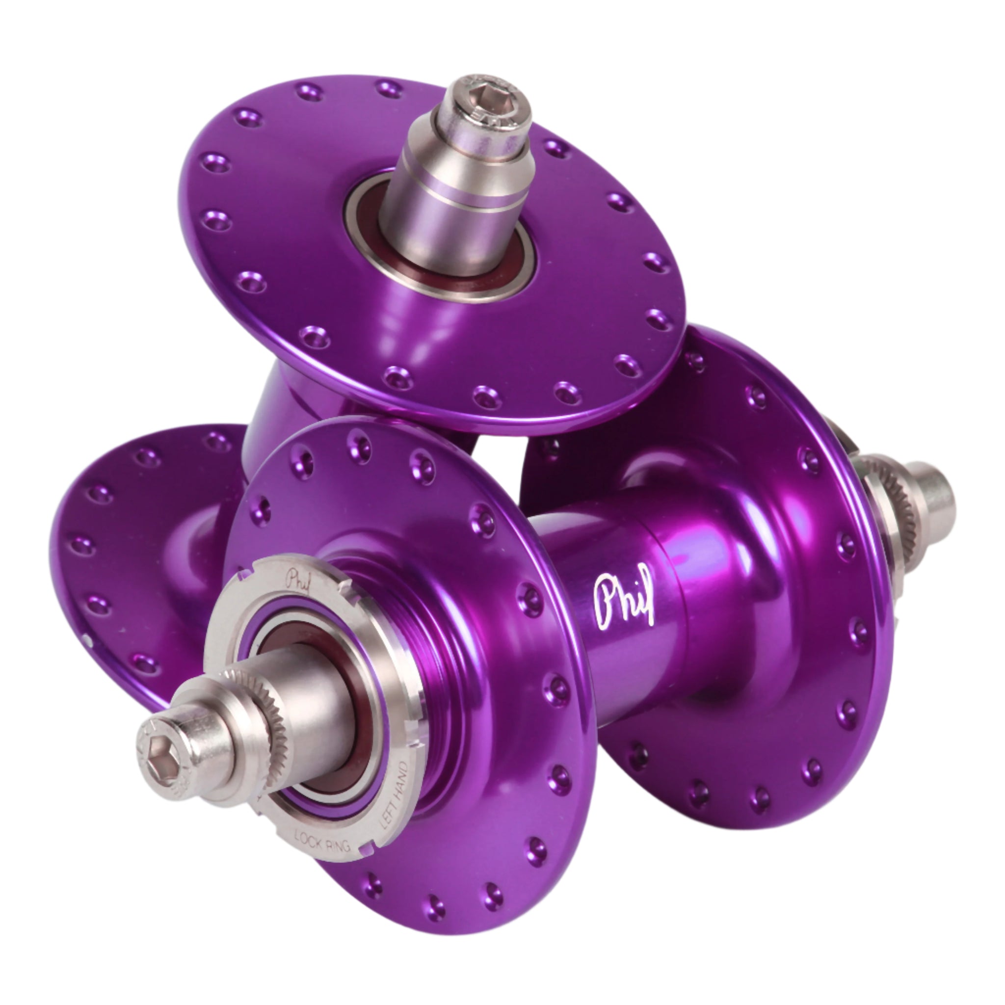 Phil Wood high flange track hub set - anodized colors | Retrogression