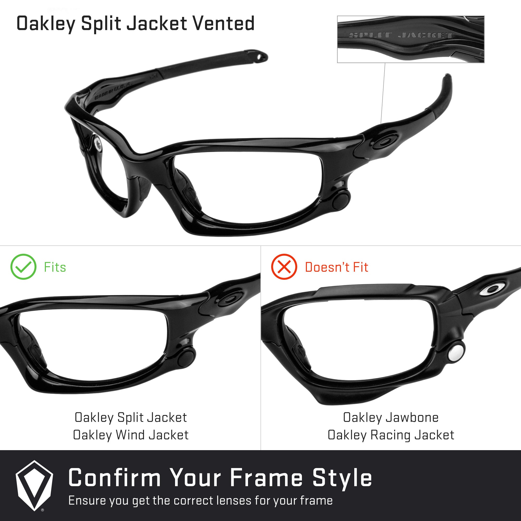 Oakley Split Jacket Vented OO9099 Replacement Lenses by Revant Optics