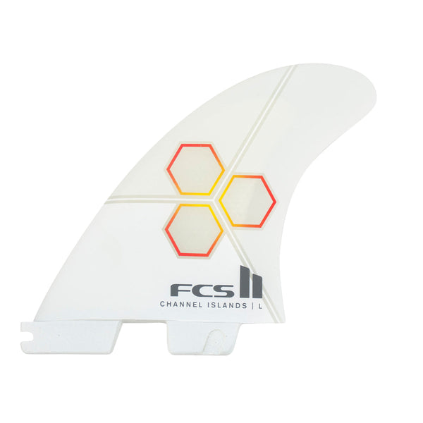 FCS II CI PC Tri/Quad Fin Set-White/Flame — REAL Watersports