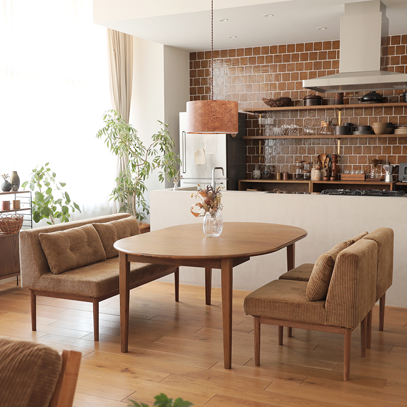 ②奈良発 unico ウニコ Wick 2人掛け ソファ ベンチダイニング ②奈良