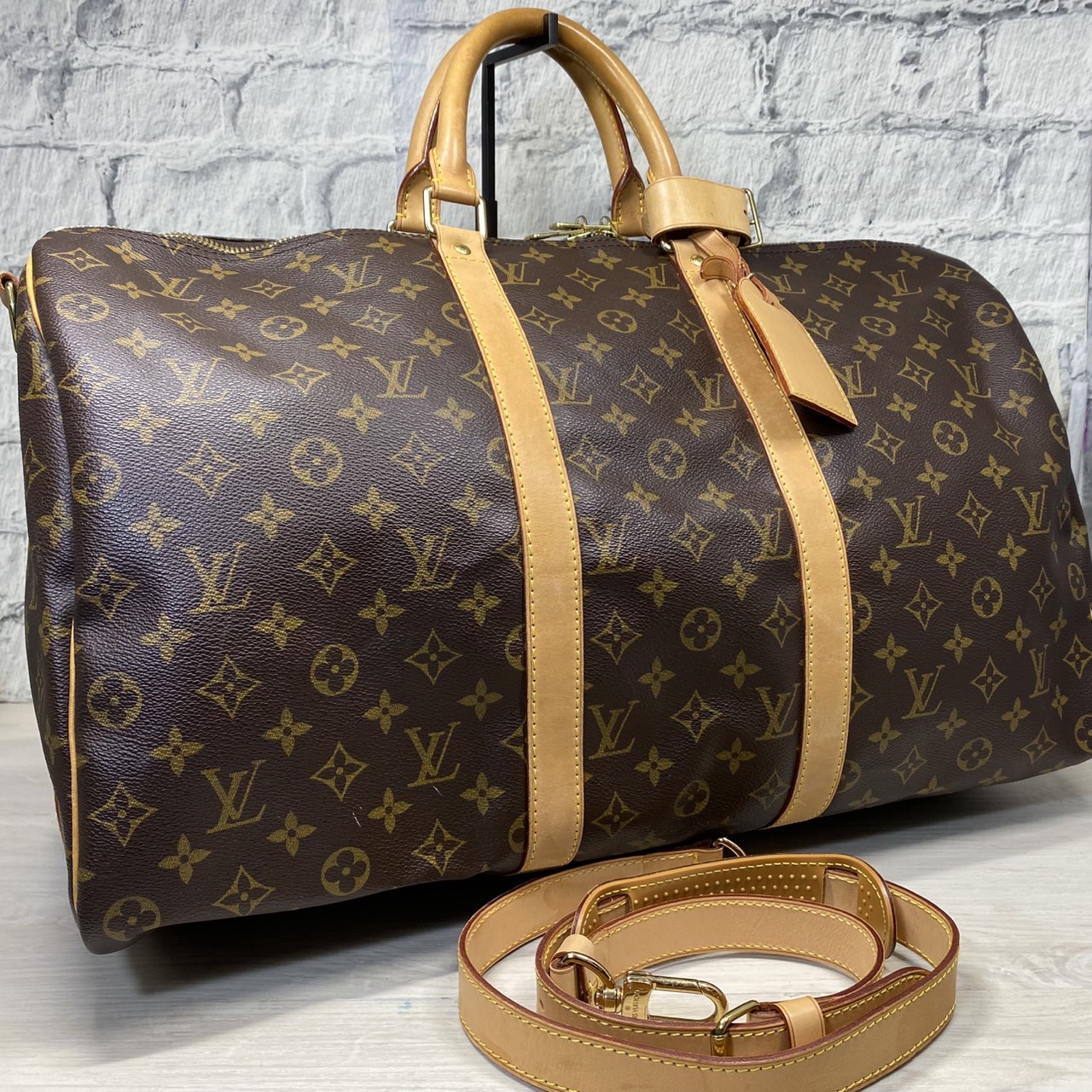 Louis Vuitton】 ルイ・ヴィトン モノグラム キーポル50 バンド