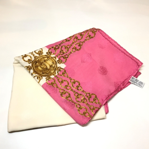 シャネル スカーフ ピンク CHANEL ブランド小物 レディース リサイクル