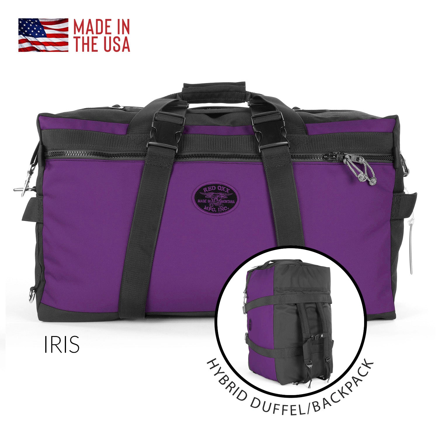 Rugged Convertible Hybrid Backpack Duffel - Sherpa Jr., Made in USA