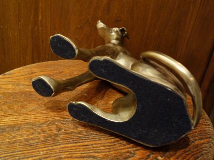 ビンテージ真鍮製犬置物 犬オブジェ 玄関オブジェ LCM 7378