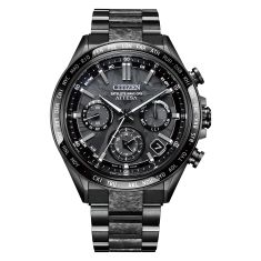 Citizen Eco-Drive Attesa Black Super Titanium Bracelet Watch