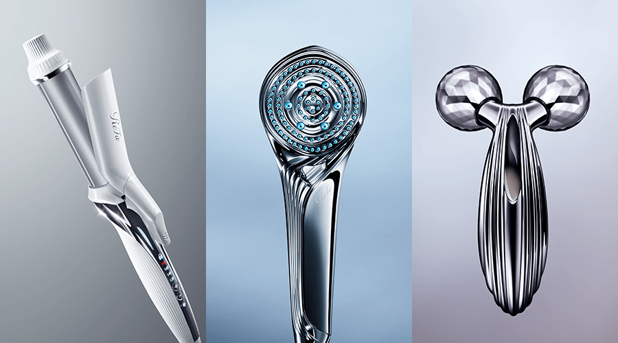 ファインバブルシャワーヘッド」「ヘアアイロン」「ローラー美顔器」の