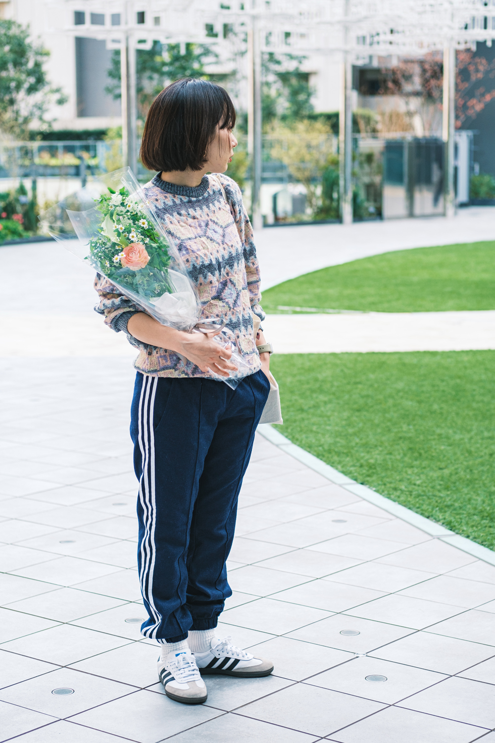 adidas 3本ラインジャージ