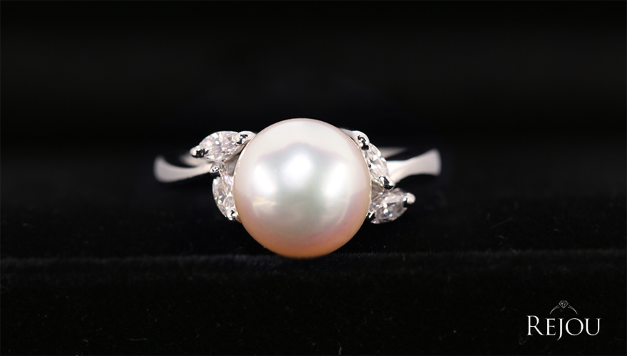 あこや真珠 9㎜ ダイヤモンド 0.2ct プラチナ リング(指輪)【品質