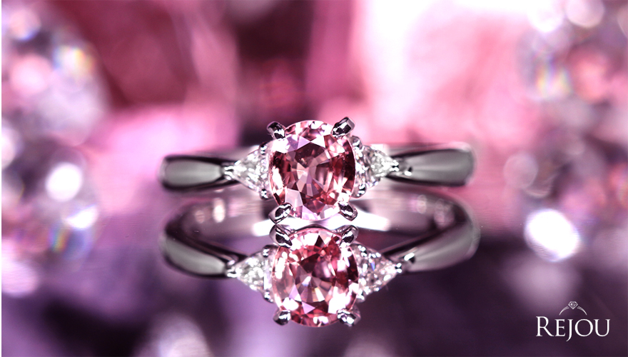 パパラチアサファイア 約1ct ダイヤモンド プラチナ リング(指輪