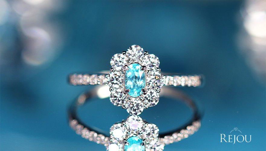 ブラジル産パライバトルマリン 0.2ct ダイヤモンド 0.5ct プラチナ