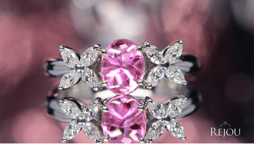 ピンクサファイア 1.4ct ダイヤモンド 0.4ct プラチナ リング(指輪