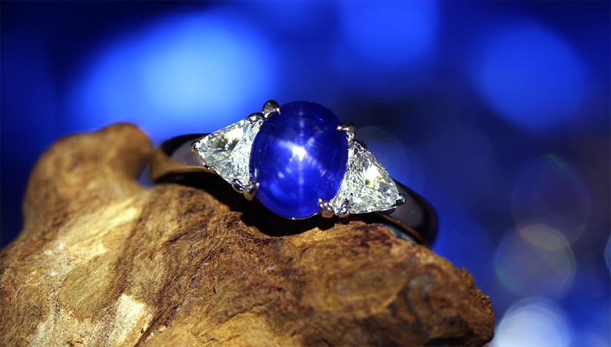 第371回抽選販売＞スターサファイア 2.6ct ダイヤモンド 0.4ct