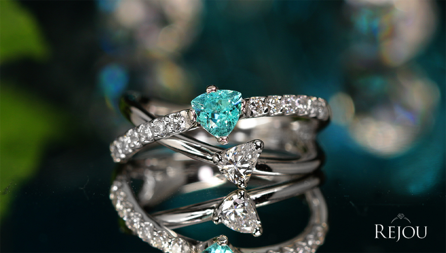 第383回抽選販売＞パライバトルマリン 0.3ct ダイヤモンド 0.4ct