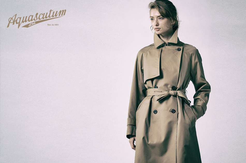 新商品】変化する気候、進化するコート～Aquascutum トレンチコートの