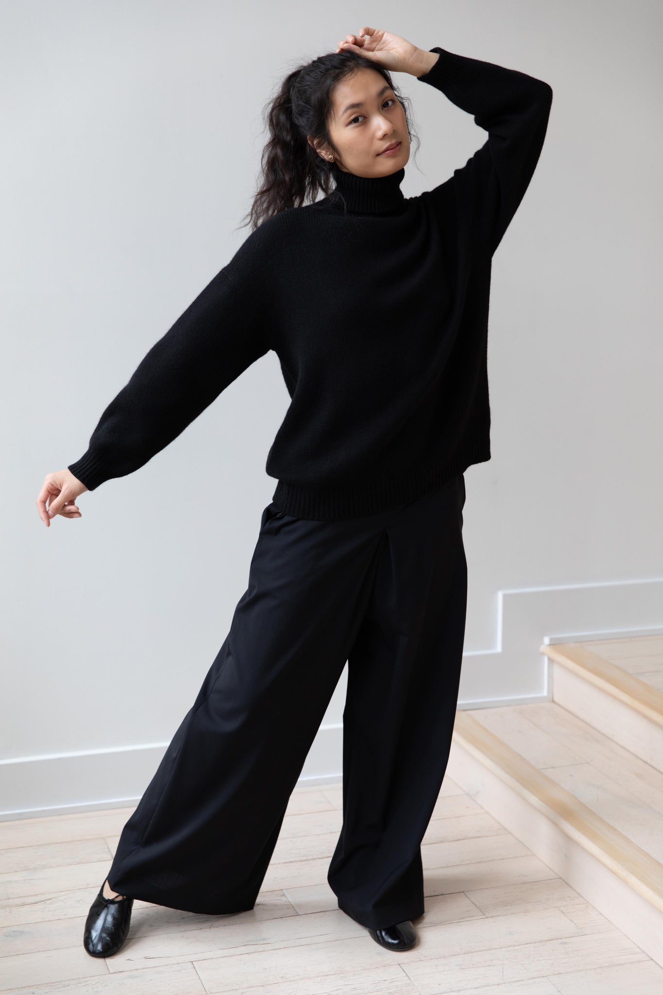 rennes — Arts & Science | Back Line Turtleneck Sweater in Black