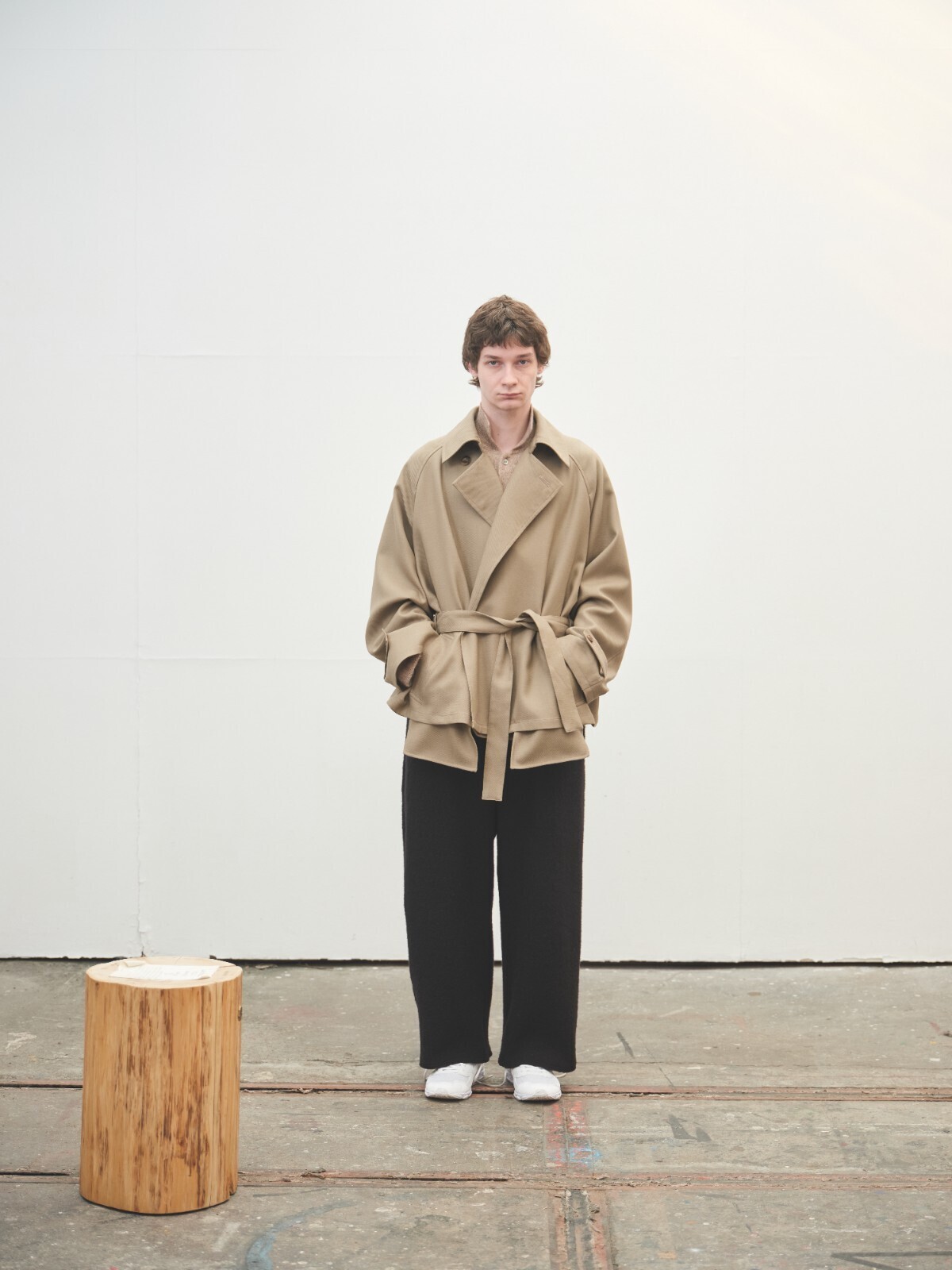 Short Trench Coat - Blanc YM WOMENS & MENS｜Official Online Shop