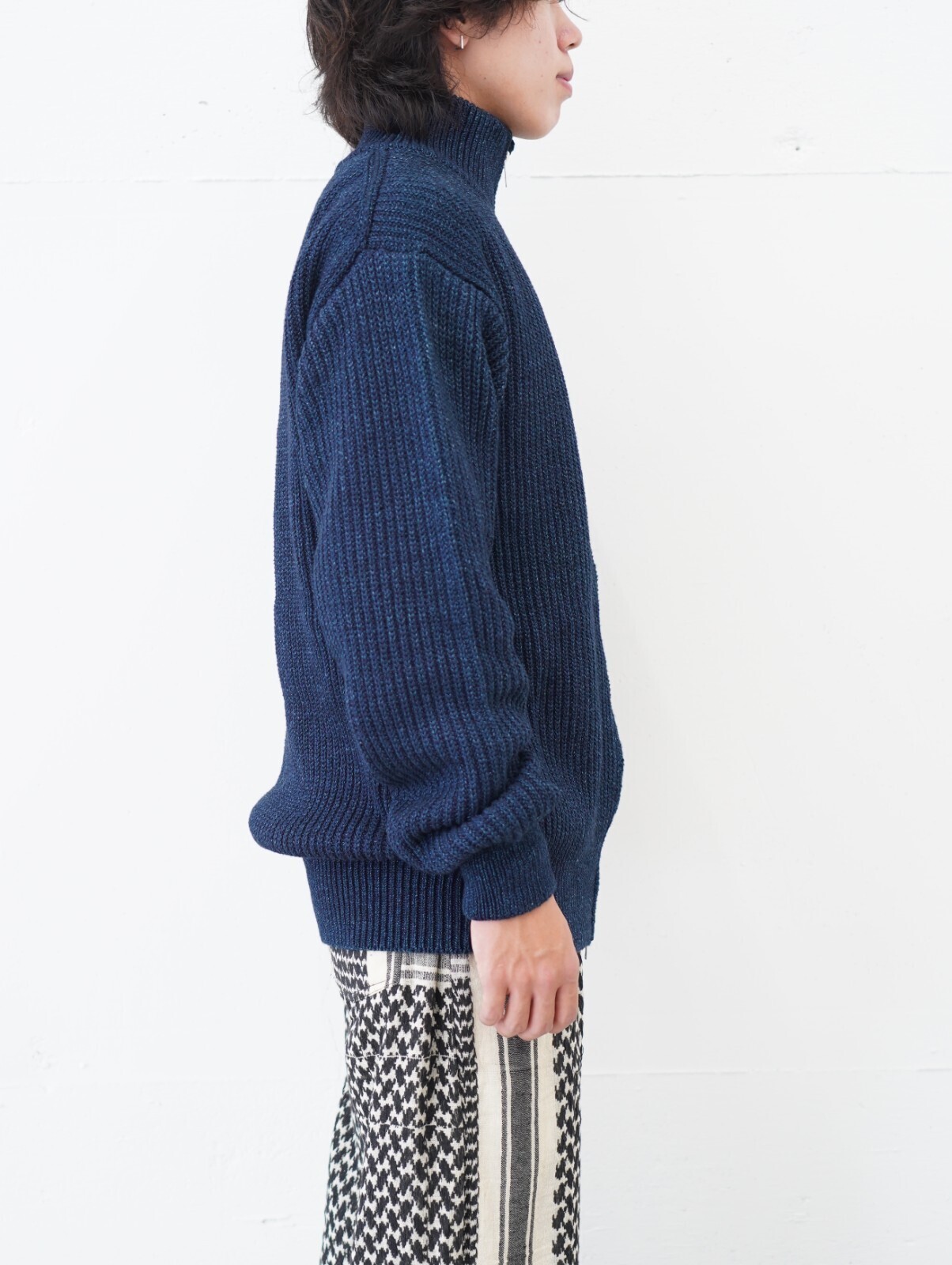 インディゴヤーンドライバーズニット -ワンウォッシュ- - セブンバイ