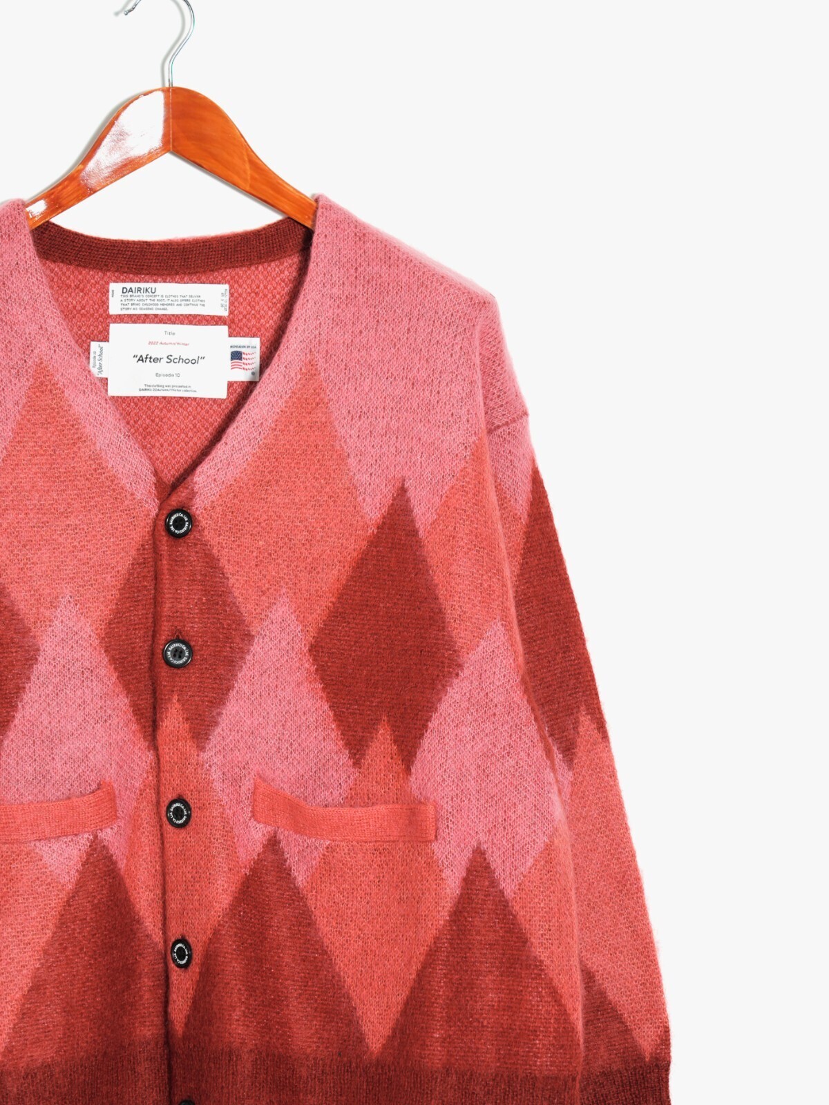 アーガイル モヘア ニットカーディガン - ダイリク レディース