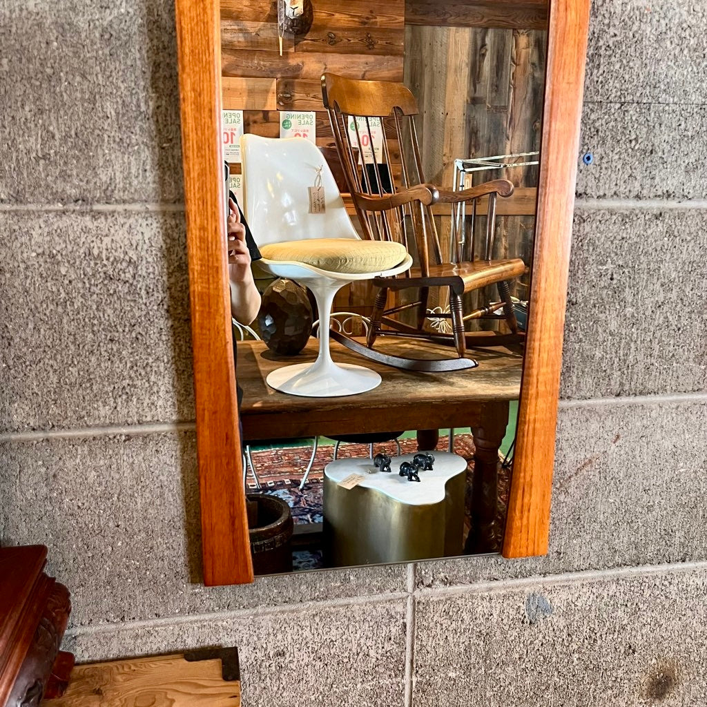 アンティーク ウォールミラー 鏡 円 中古 シンプル 和 古民家 長方形