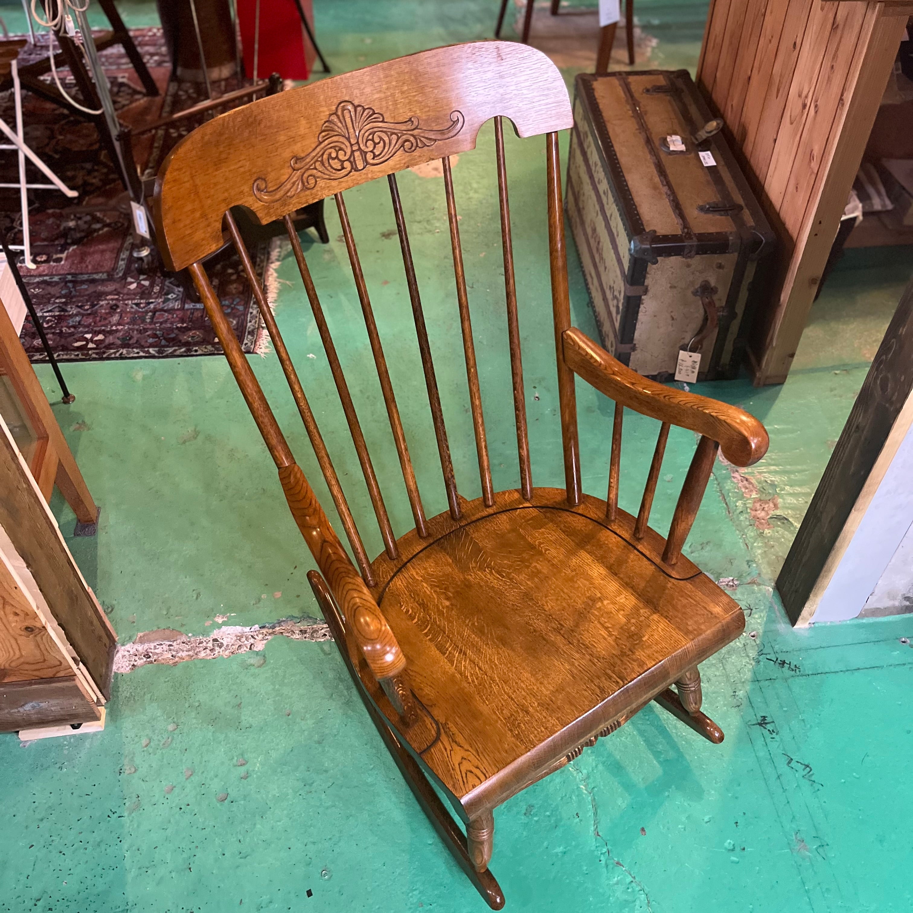 飛騨産業 / HIDA 穂高 ロッキングチェア キツツキマーク 中古 揺れ椅子