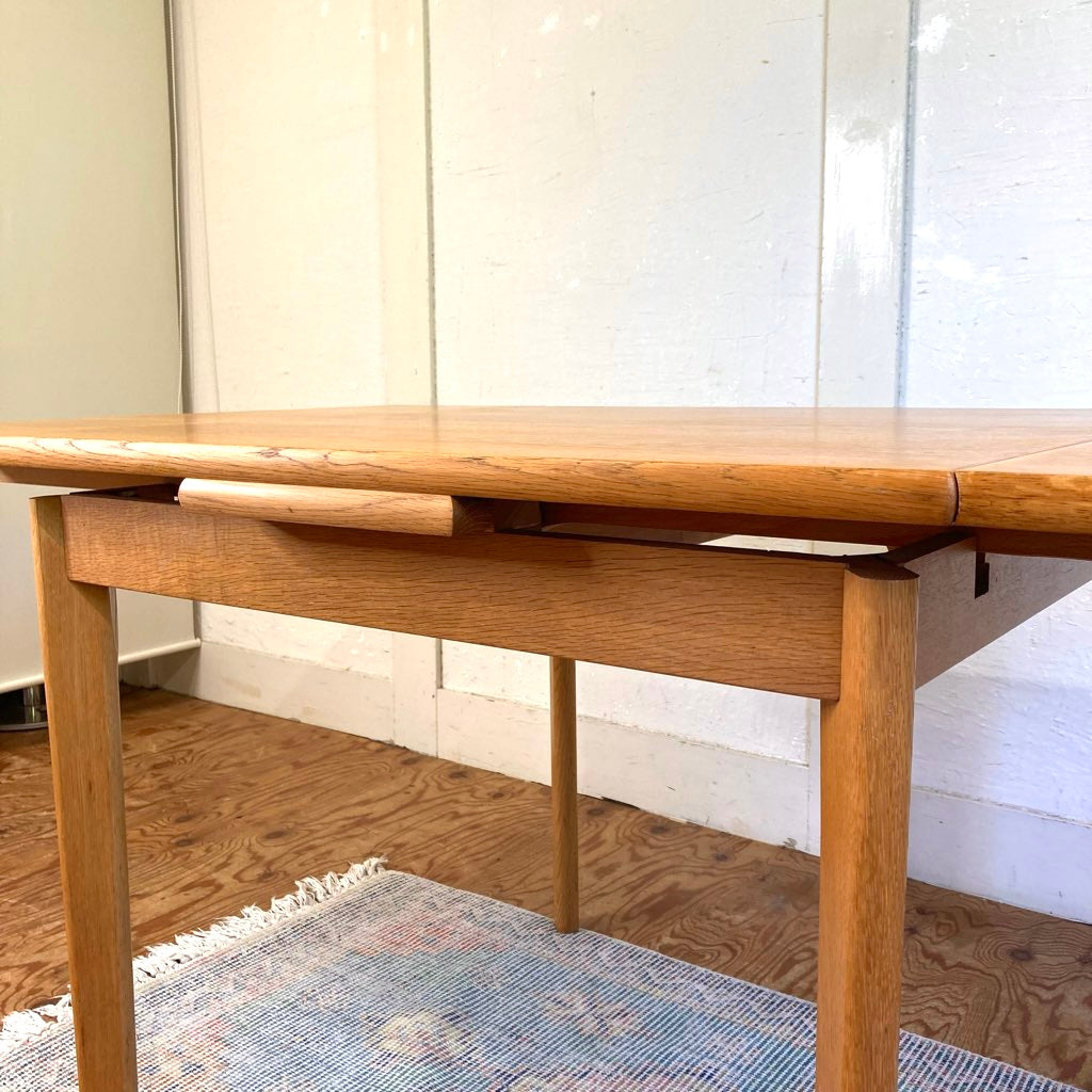 日進木工 オーク材 伸長式 ダイニングテーブル ヴィンテージ 中古