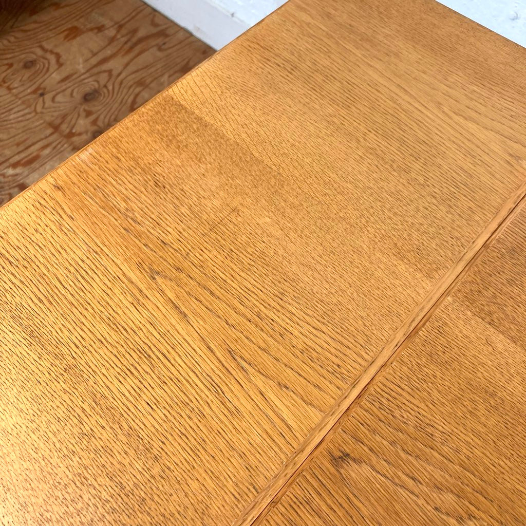 日進木工 オーク材 伸長式 ダイニングテーブル ヴィンテージ 中古