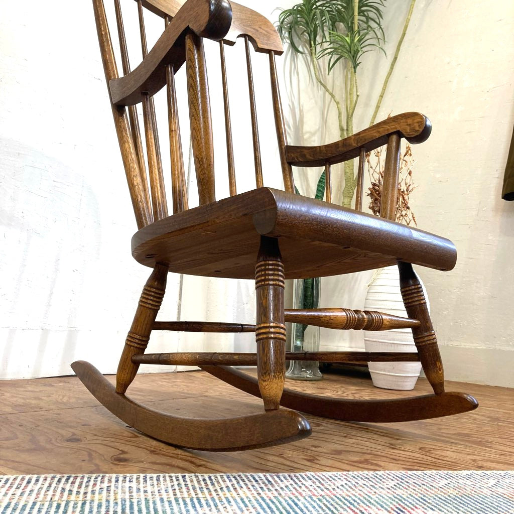 飛騨産業 / HIDA 穂高 ロッキングチェア キツツキマーク 中古 揺れ椅子