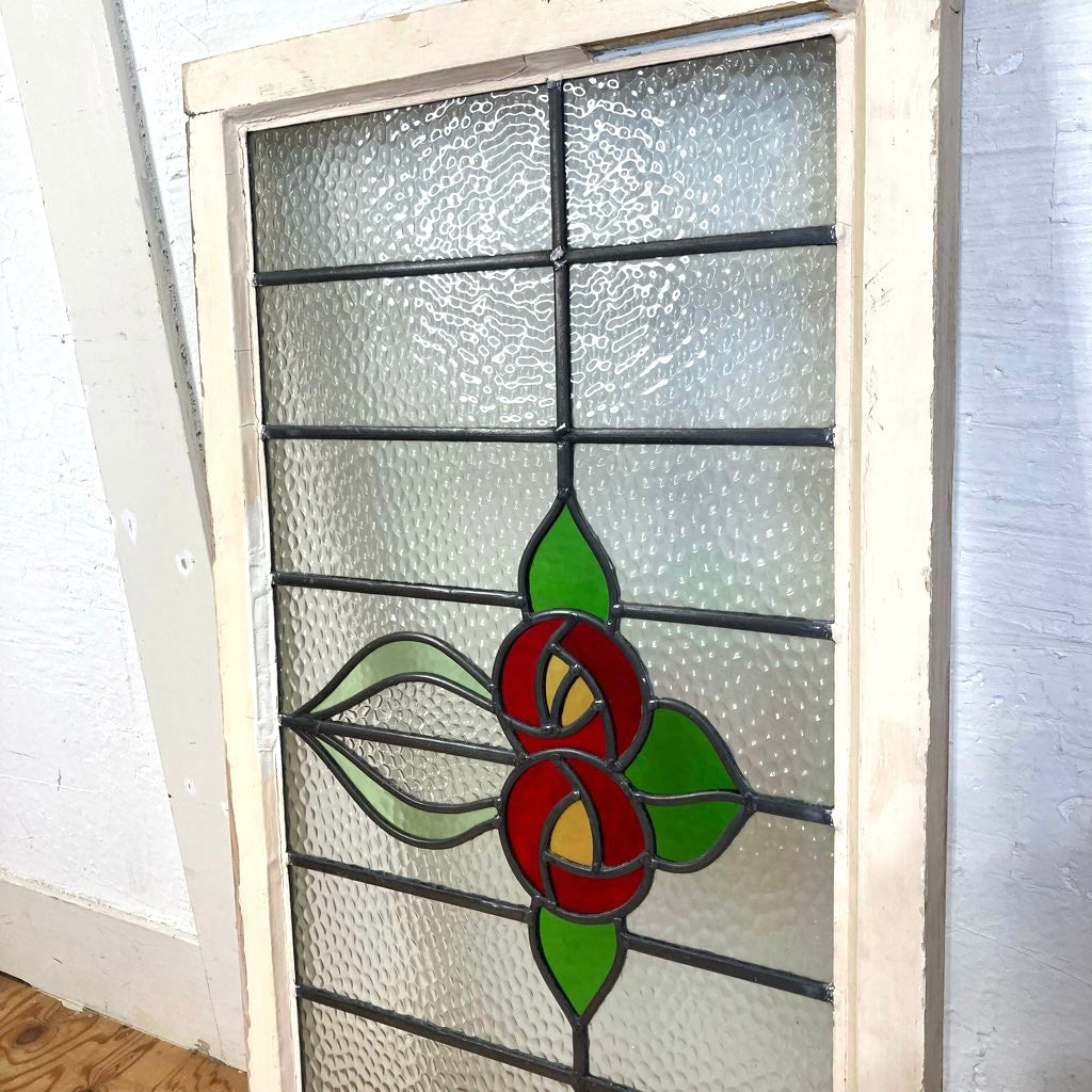 ステンドグラス 木枠 ホワイトフレーム ディスプレイ 壁掛け