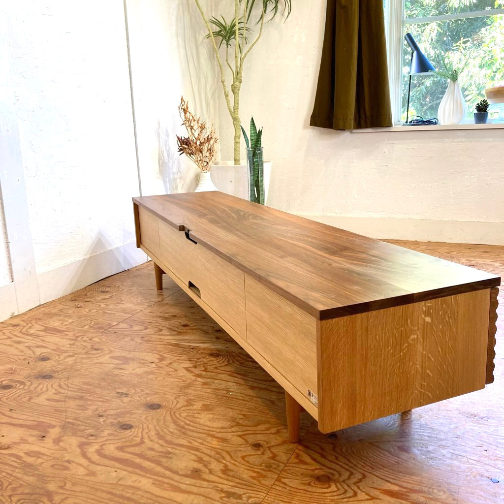 飛騨産業 キツツキ スタンダードコレクション AVキャビネット オーク