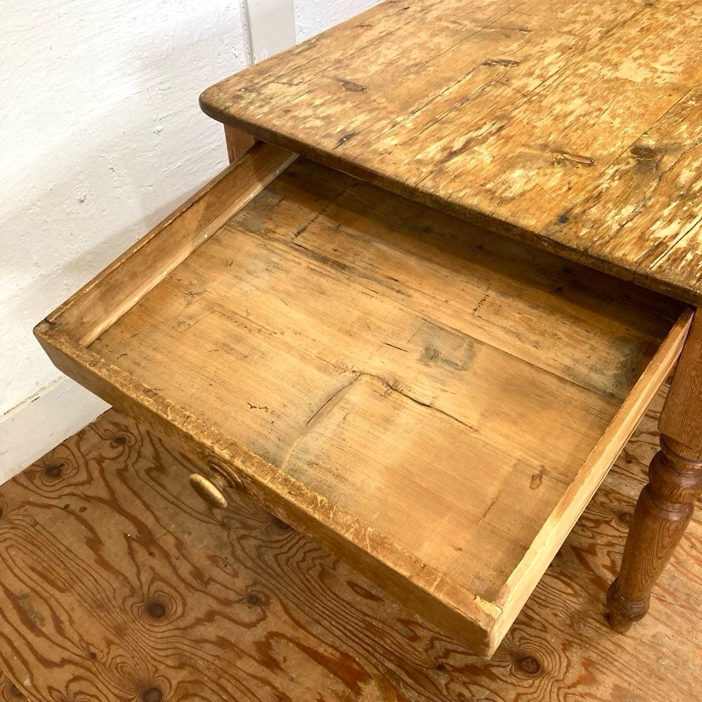 英国アンティーク オールドパイン ダイニングテーブル 作業台 小さめ