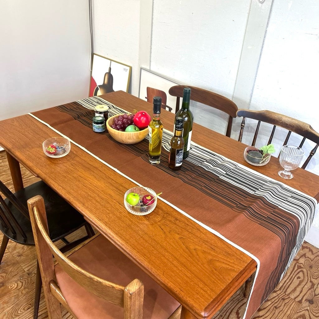 チーク材 伸長式 ダイニングテーブル ドローリーフ 北欧 ヴィンテージ