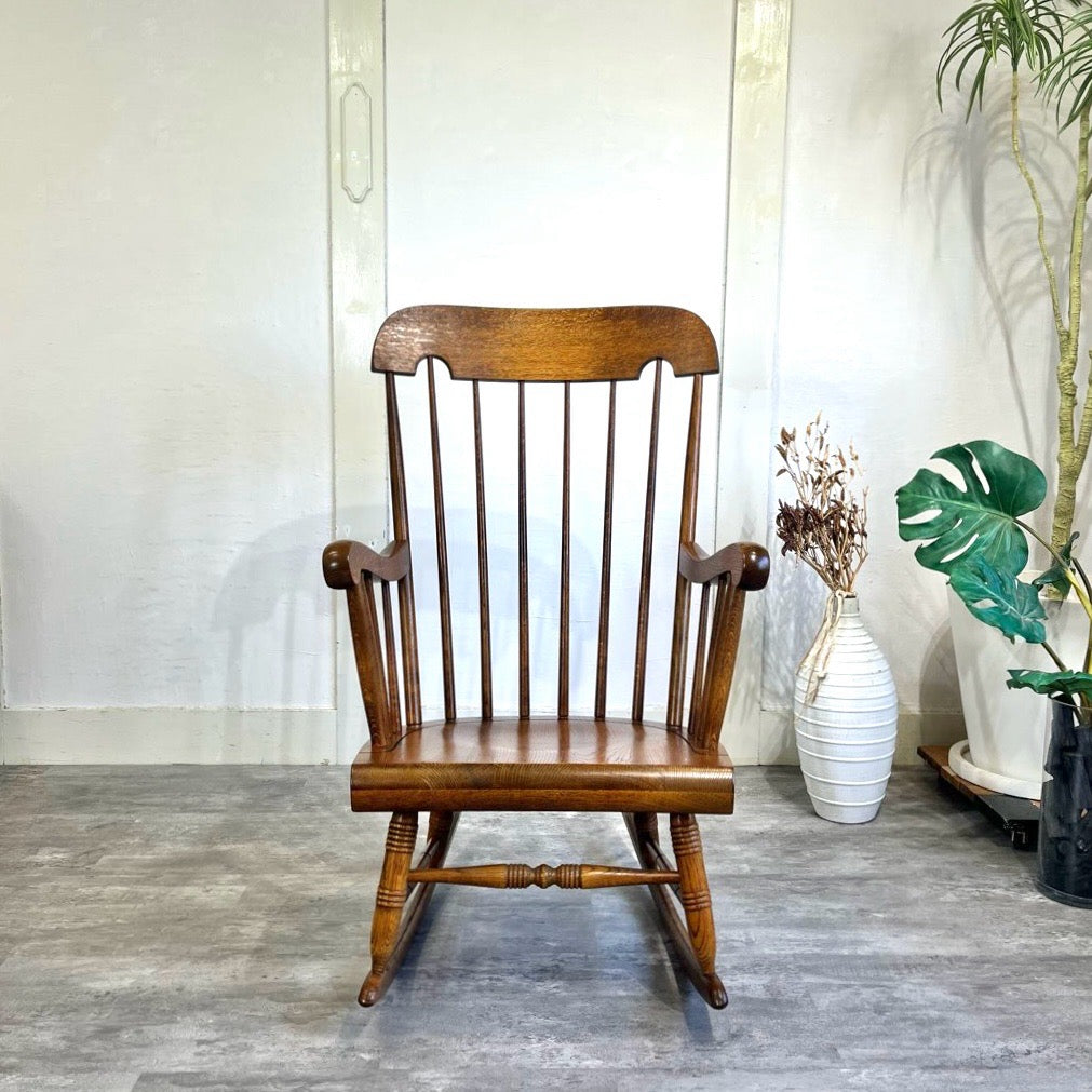 飛騨産業 / HIDA 穂高 ロッキングチェア キツツキマーク 中古 揺れ椅子