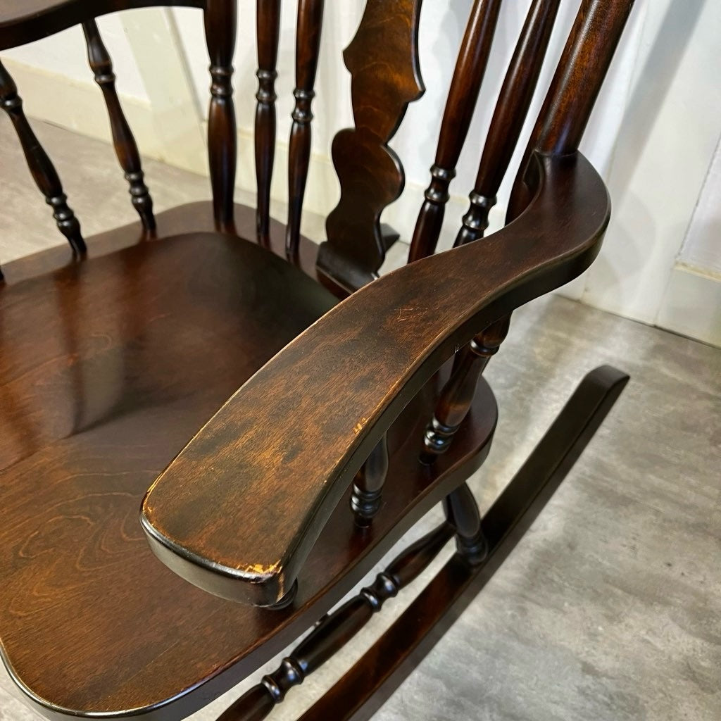 北海道民芸家具 ロッキングチェア HM663 カバ材 国産 ゆらゆら くつろぎ