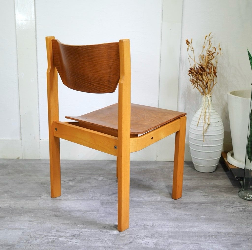 ヴィンテージ スクールチェア 学校椅子 ダイニングチェア オランダ製