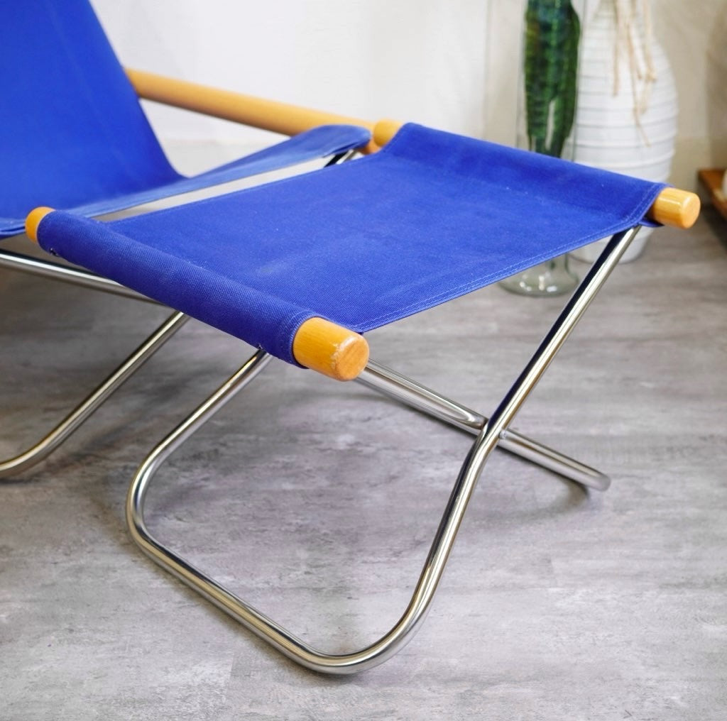 ニーチェア / Nychair X オットマン付き ブルー 新居 猛 中古