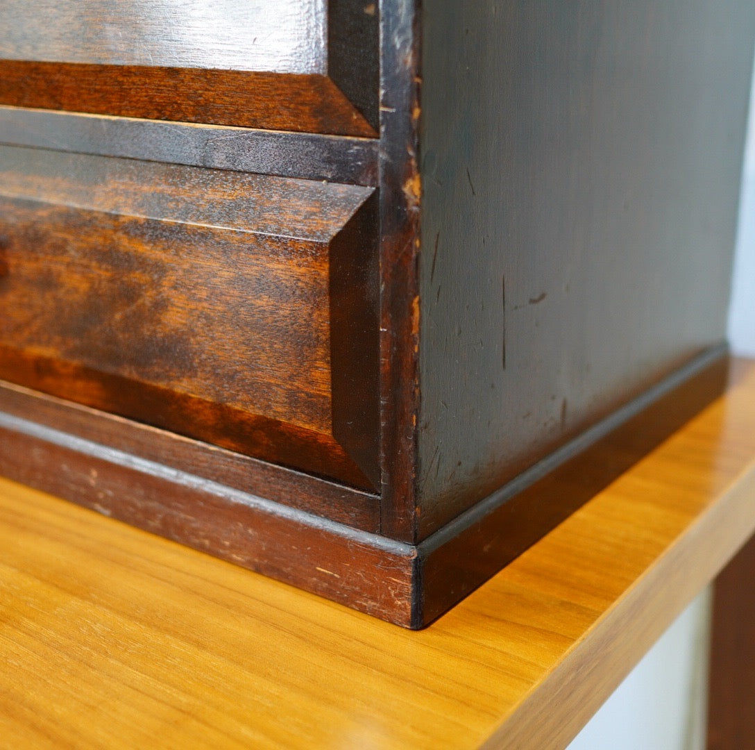 松本民芸家具 凸面小抽出 中古 収納棚 キャビネット 古民家 和風 松民