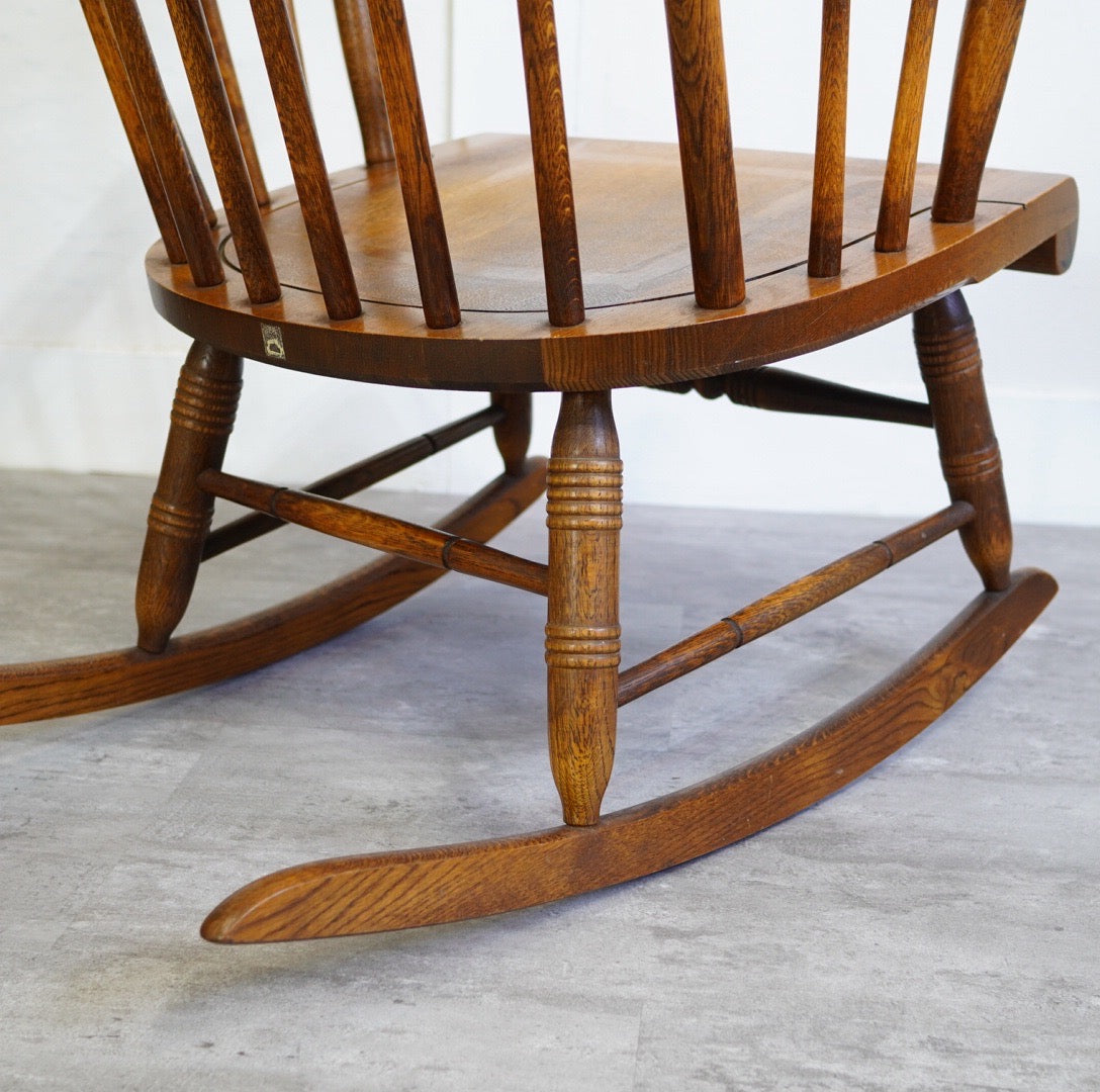 飛騨産業 / HIDA 穂高 ロッキングチェア キツツキマーク 中古 揺れ椅子