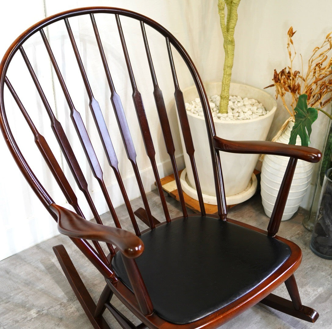 秋田木工 ロッキングチェア ピーコック ヴィンテージ 中古 安楽椅子