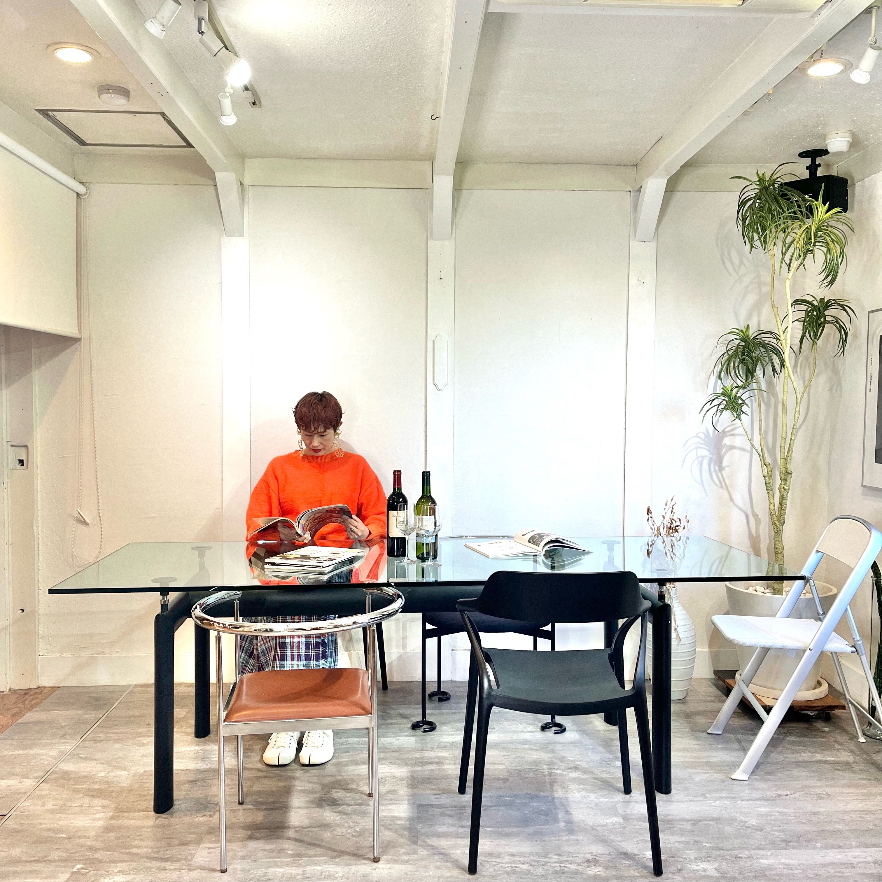 カッシーナ / Cassina 6 TABLE TUBE D'AVION LC6テーブル ガラス