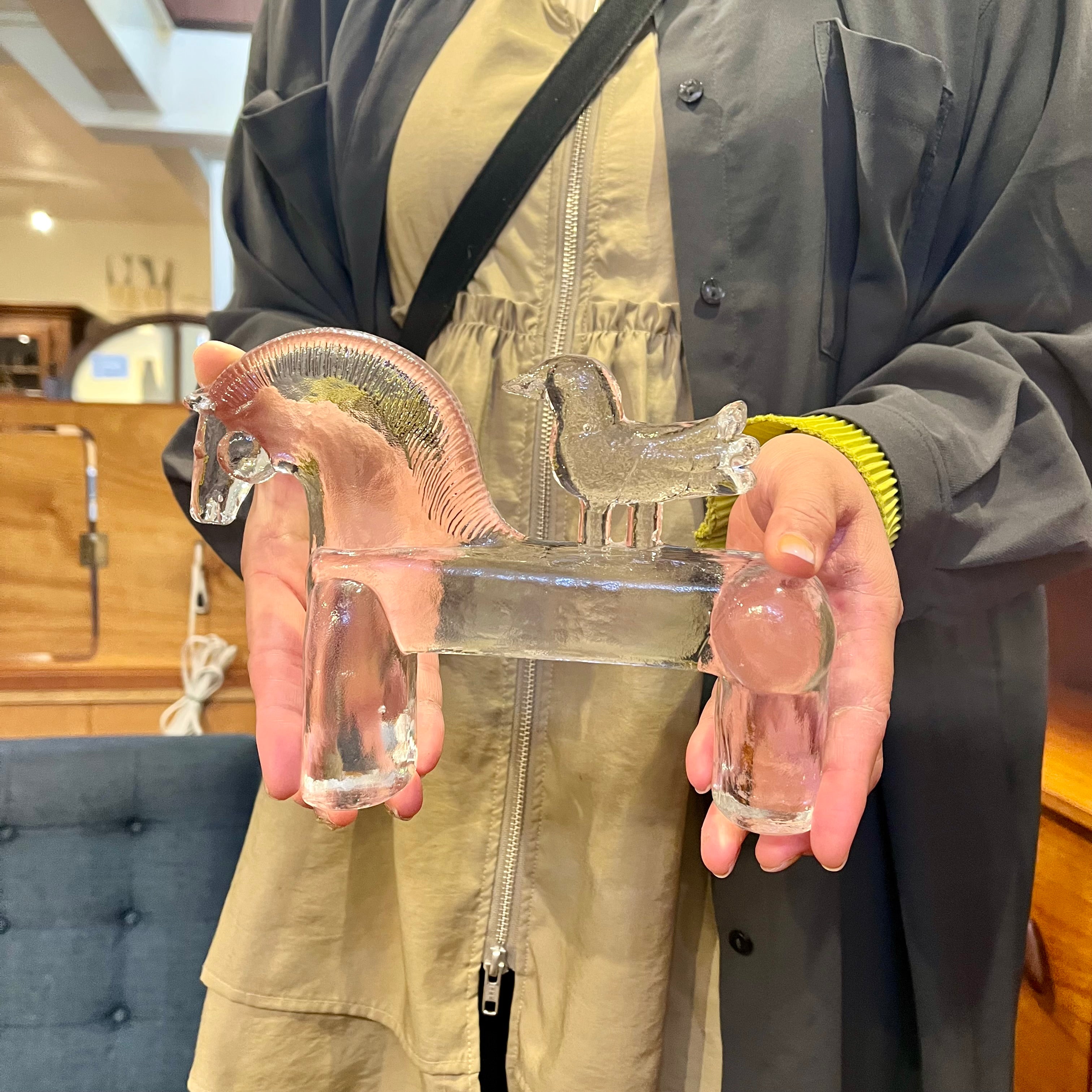 コスタボダ / KOSTA BODA 馬と鳥 ZOOシリーズ ガラス バーテイル